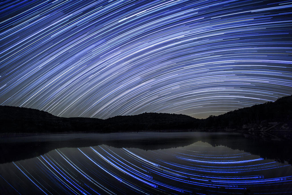 Star Trails over my lake