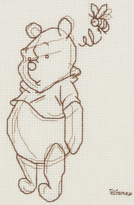 Pooh Bear Sketch Cross Stitch