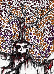 Skull Tree - Work Doodle