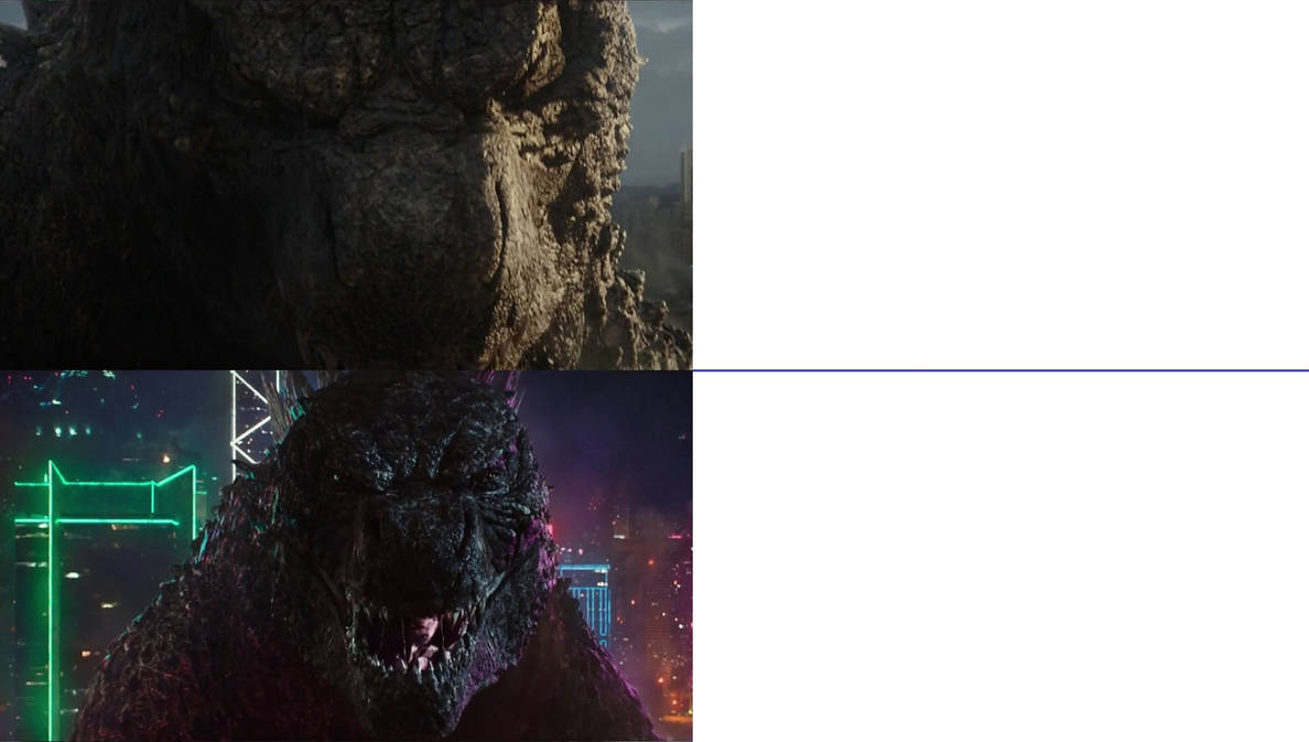 Drake Posting Meme (Godzilla) Template by alch4654 on DeviantArt