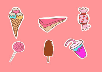 Cute PNg Stickers bundle.