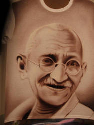 gandhi airbrushed on shirt