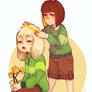 Chara and Asriel