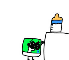 Trying to reach a bottle of milk