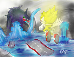 Super Sonic VS Perfect Chaos