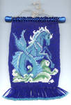 Hippocampus Beaded Tapestry by Featherthorn
