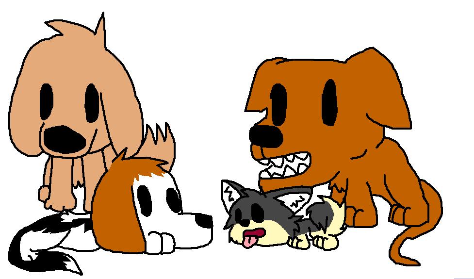 Chibi dogs of friends