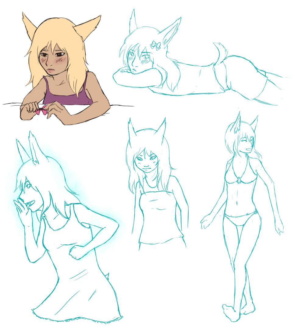 Faces of Miela sketchies