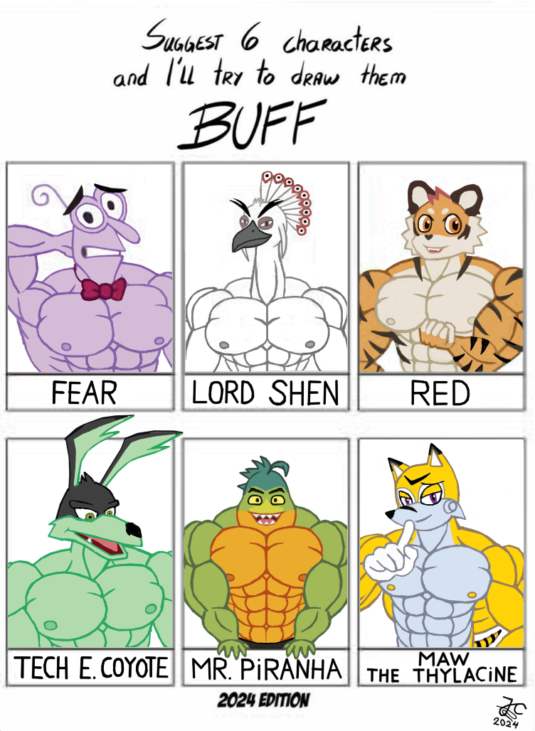 Comically Buff Characters 6 buff characters meme by Cielodemar on DeviantArt
