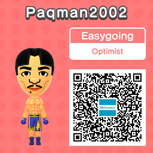 Mii QR Code - Boxing - Manny Pacquiao (2002) by AllEyesOnMii on DeviantArt