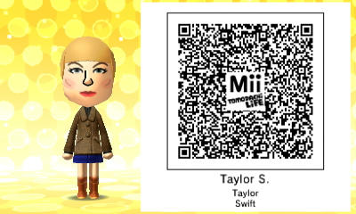 Mii QR Code - Taylor Swift by AllEyesOnMii on DeviantArt