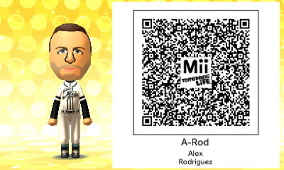 Mii QR Code - Alex Rodriguez by AllEyesOnMii on DeviantArt