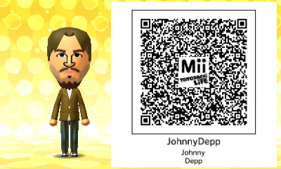 Mii QR Code - Johnny Depp by AllEyesOnMii on DeviantArt