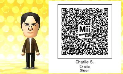 Mii QR Code - Charlie Sheen by AllEyesOnMii on DeviantArt