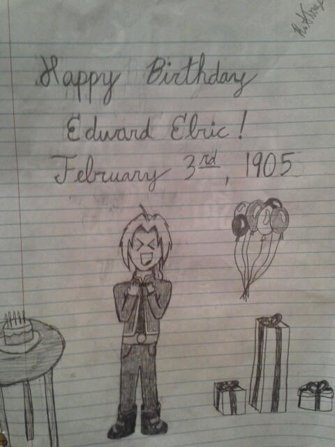Happy Birthday Edward Elric! by The-DA-Ranger-Group on DeviantArt