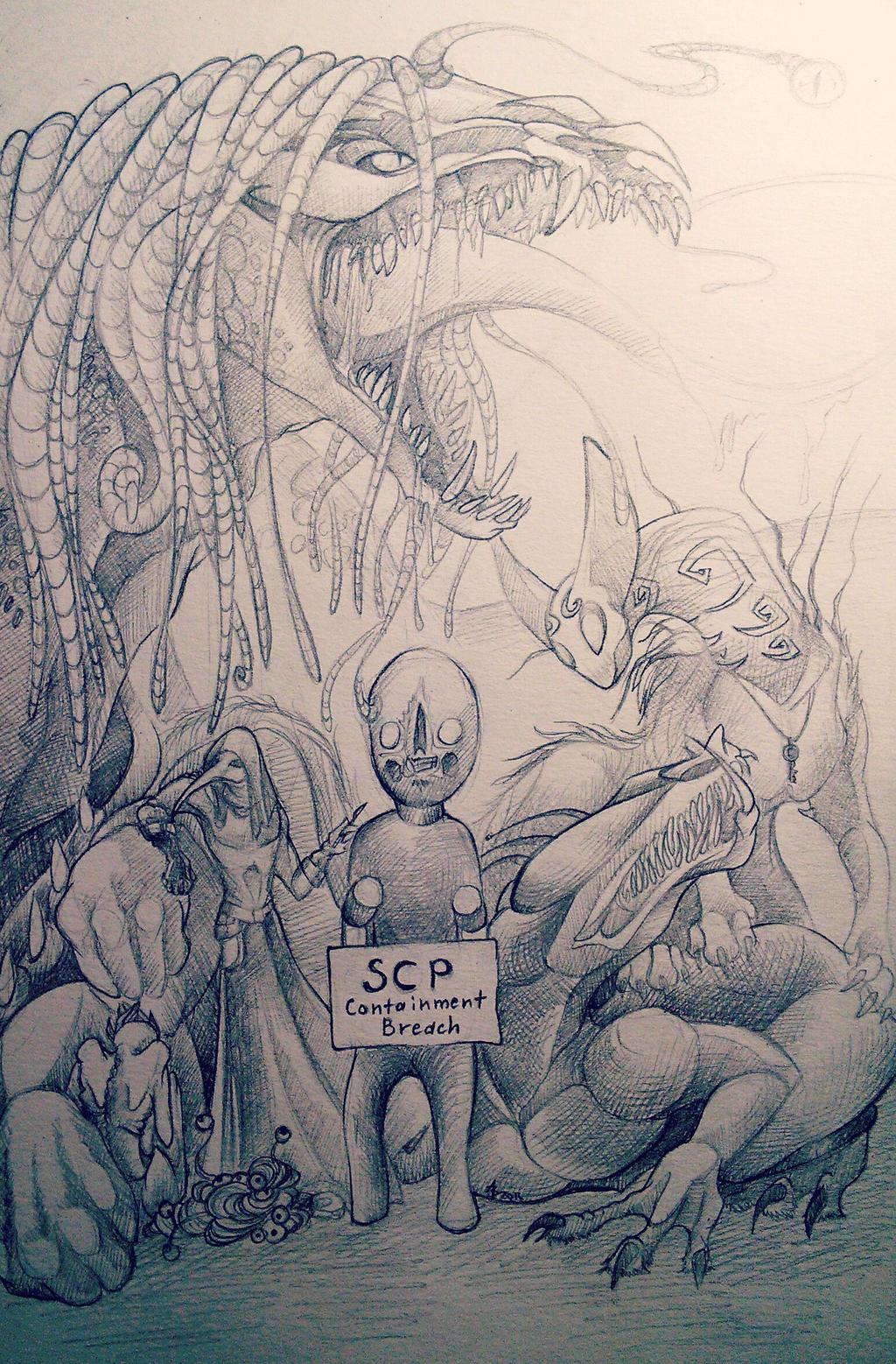 Drawing some more SCPs Pt.3! Im not exactly sure what scp number