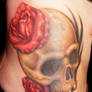 skull and roses