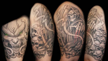 grim reaper half sleeve