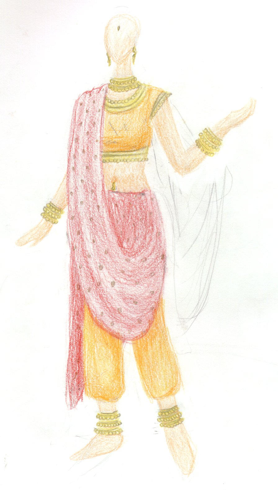 indian dress design sketches Design Stack: A Blog about Art, Design and Architecture: Elaborate Textiles in Indian Dress Drawings
