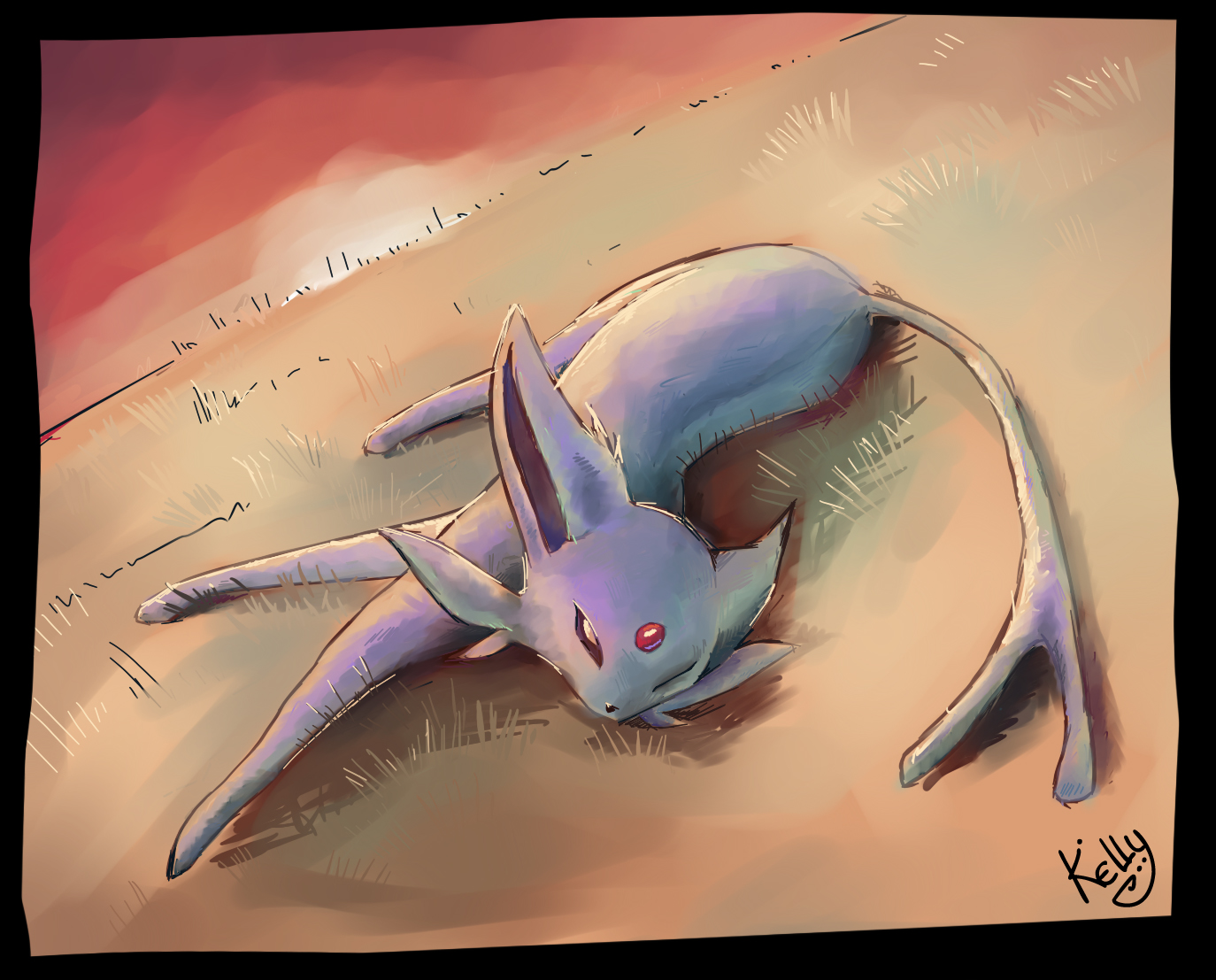 Sunset and Espeon