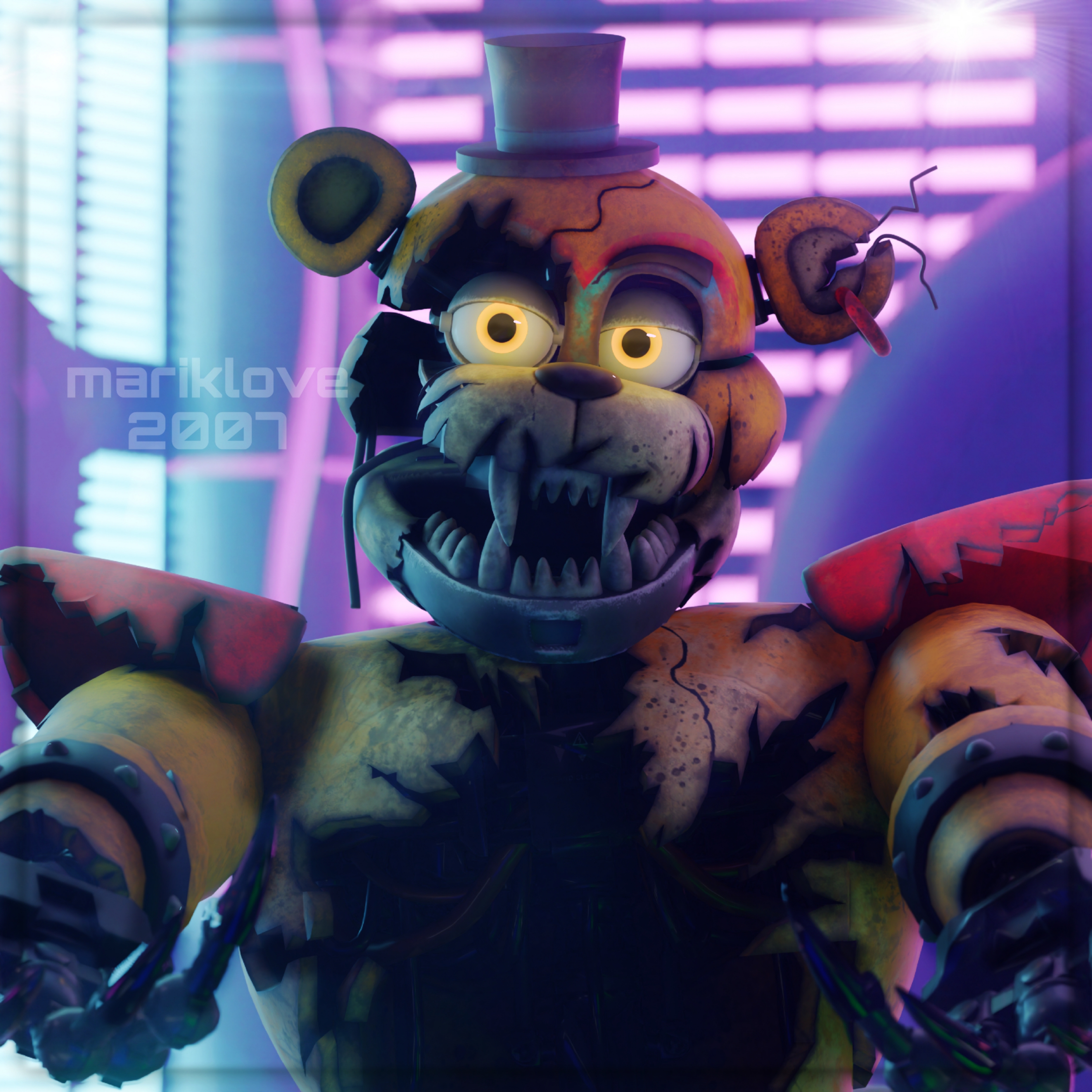 FNaF/Blender] Dlc ruin Security Breach :] by mariklove2007 on