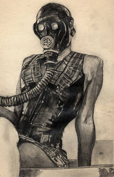 second gas mask chick