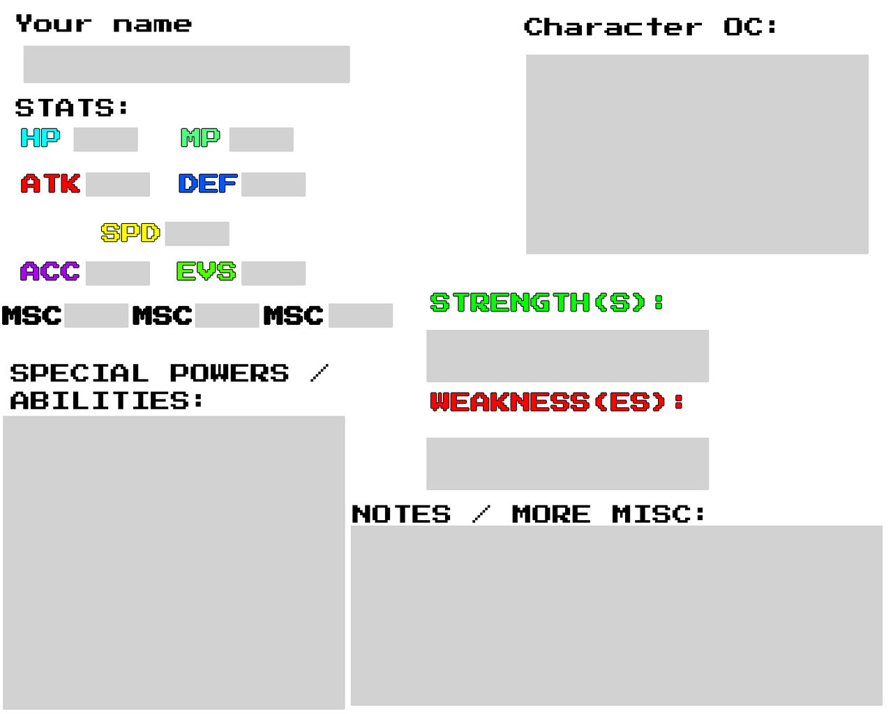 Character Stats sheet by YellowOrbGamer on DeviantArt
