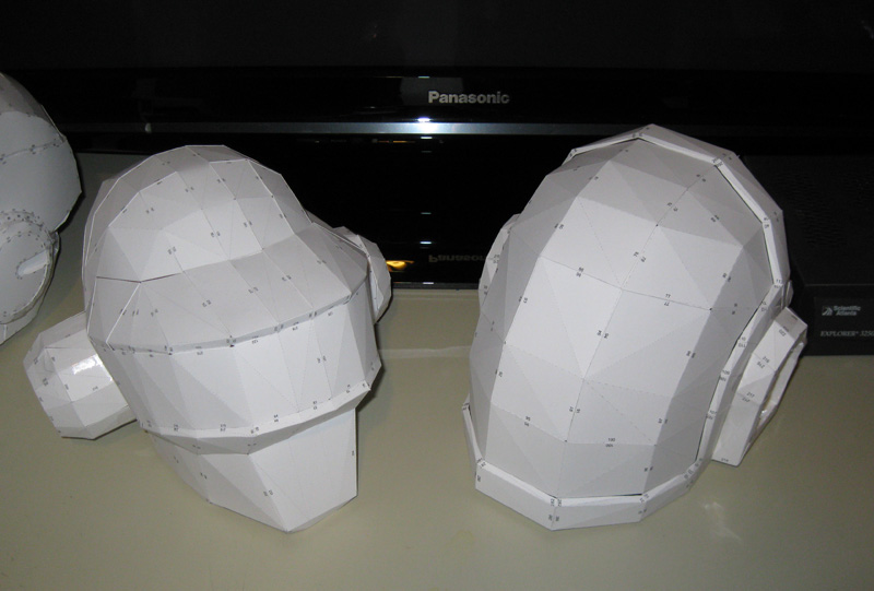 Daft Punk Papercraft Helmets