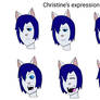 Christine's expression sheet