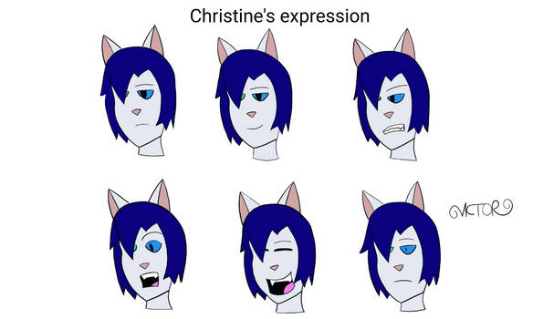 Christine's expression sheet