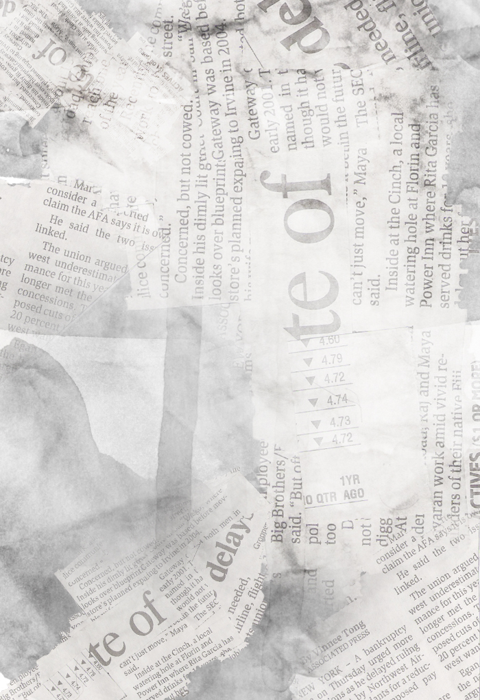 Newspaper watercolor paper texture