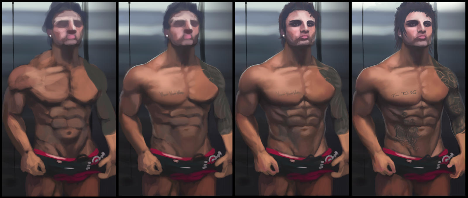 I still think this is the most beautiful artwork of Zyzz. 