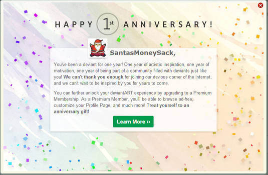 1 Year with deviantArt