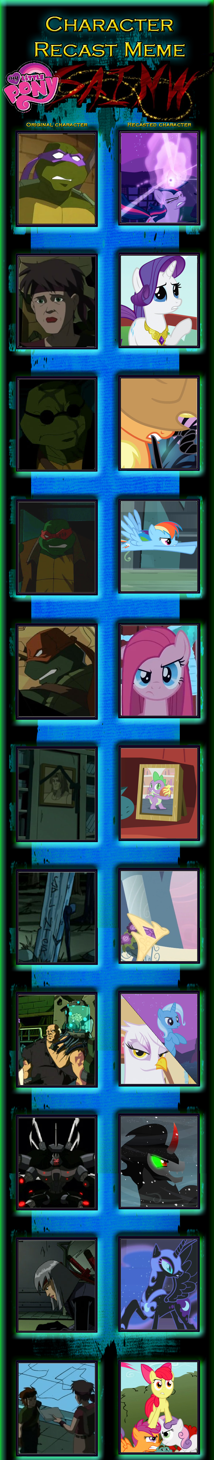 Character Recast meme - SAINW MLP