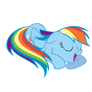 Sleeping Rainbow Dash Vector