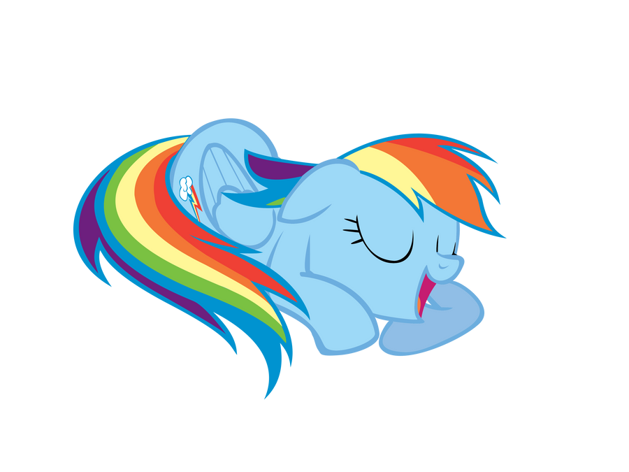 Sleeping Rainbow Dash Vector