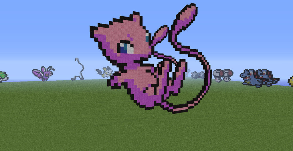 Mew Build Minecraft Minecraft Mew by Gerbor12 on DeviantArt