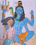 Me and Lord Shiva  by CraftyWings93
