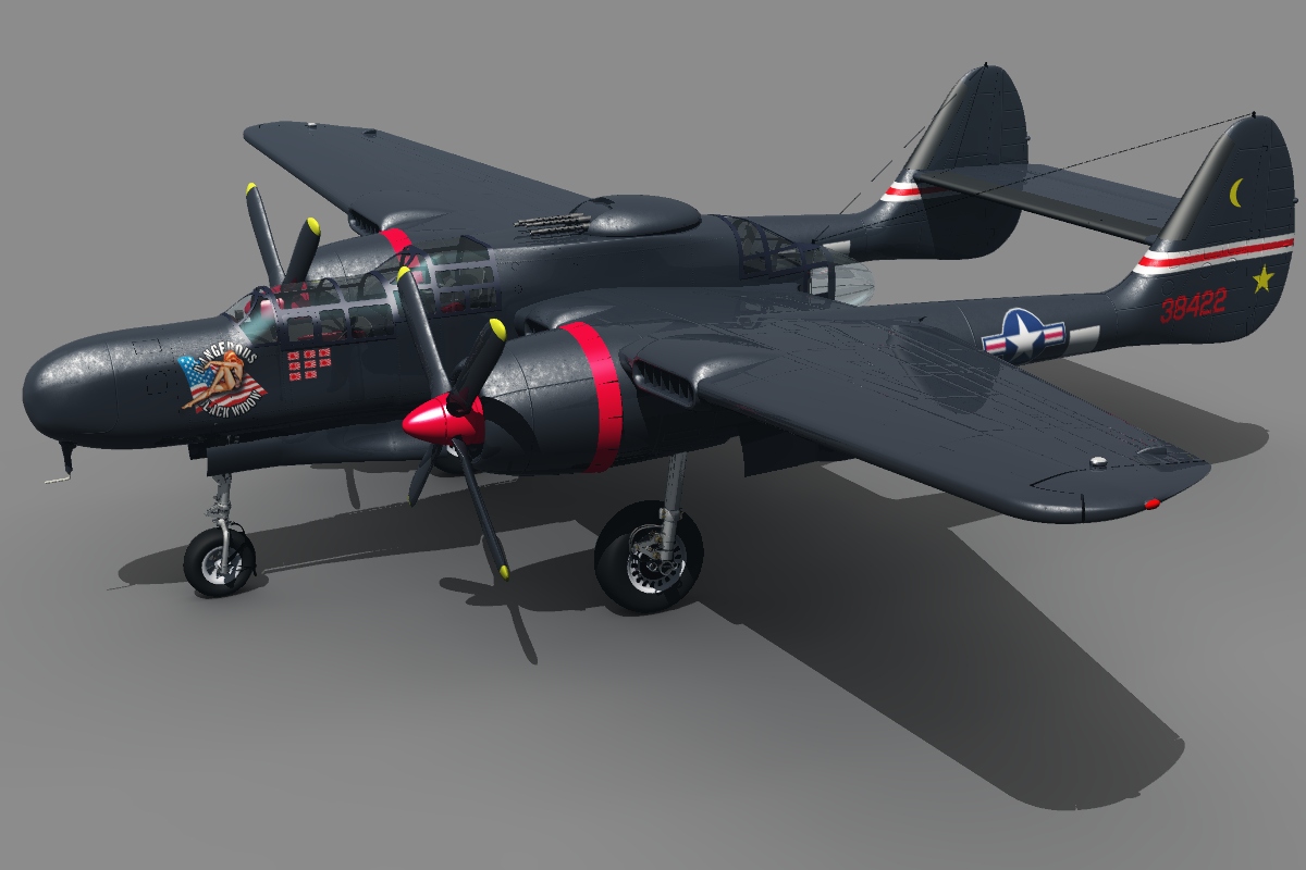 DYNAM P61 BLACK WIDOW PLASTIC PARTS SET