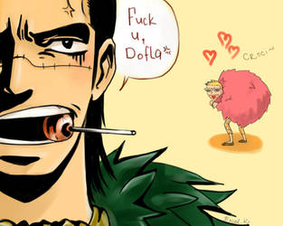 Crocodile and Doflamingo by Excel-K