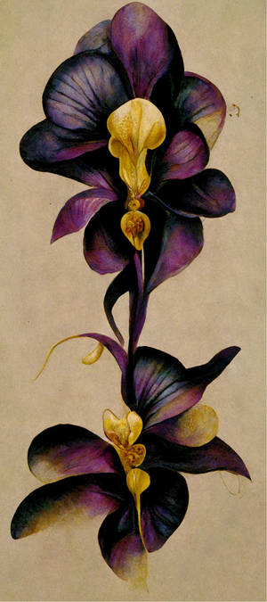 Dark purple orchid