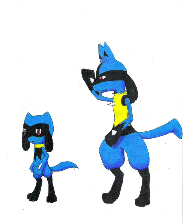 Lucario and Riolu by ShadowW0lf7 on DeviantArt