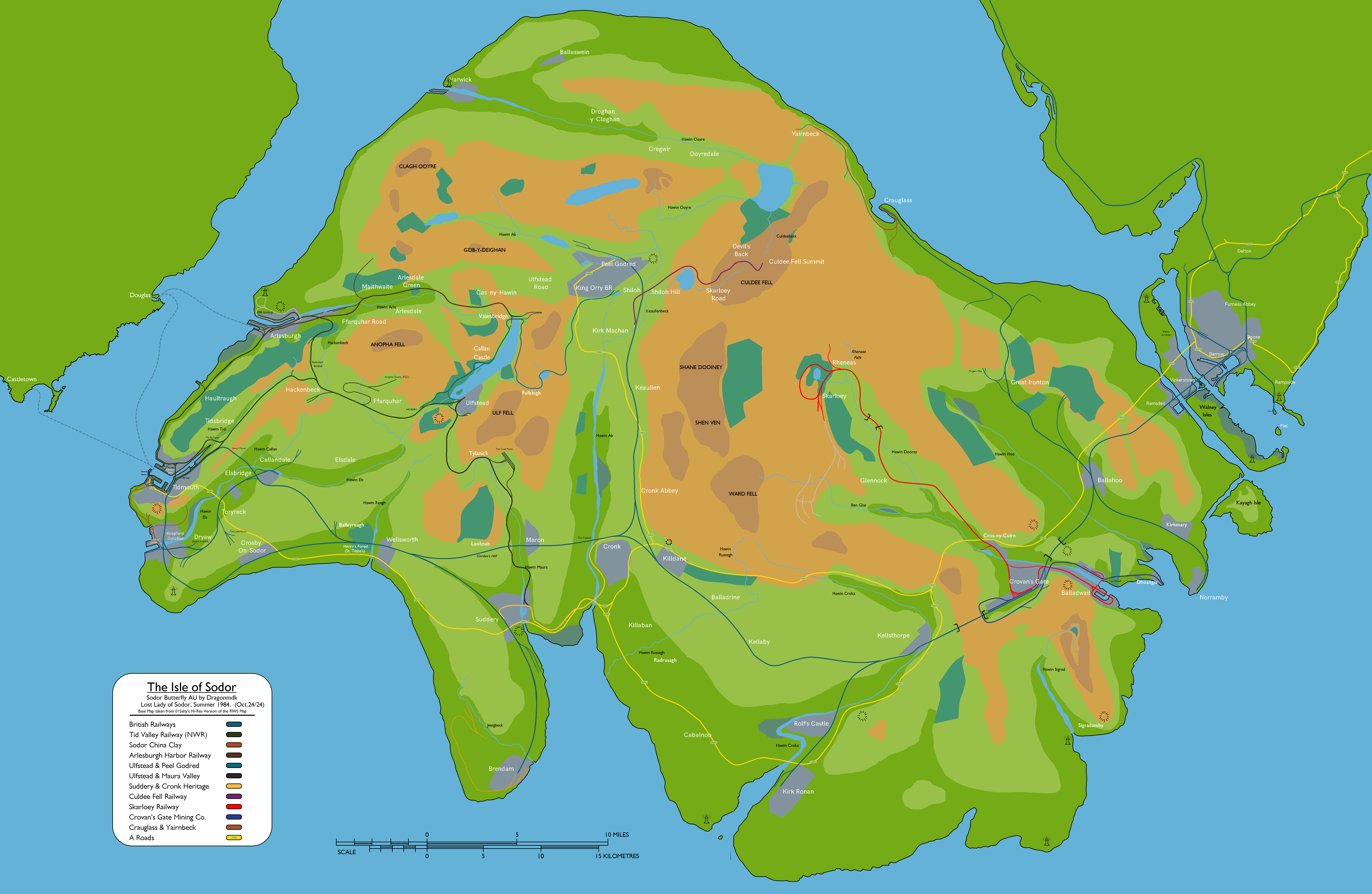 The Isle of Sodor Map, Summer 1984 by Dragonmdk on DeviantArt