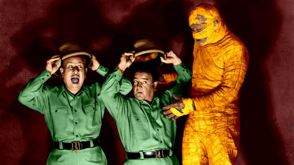 Colorized Abbott And Costello Meet The Mummy 1955.