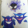 Gastly Haunter and Gengar