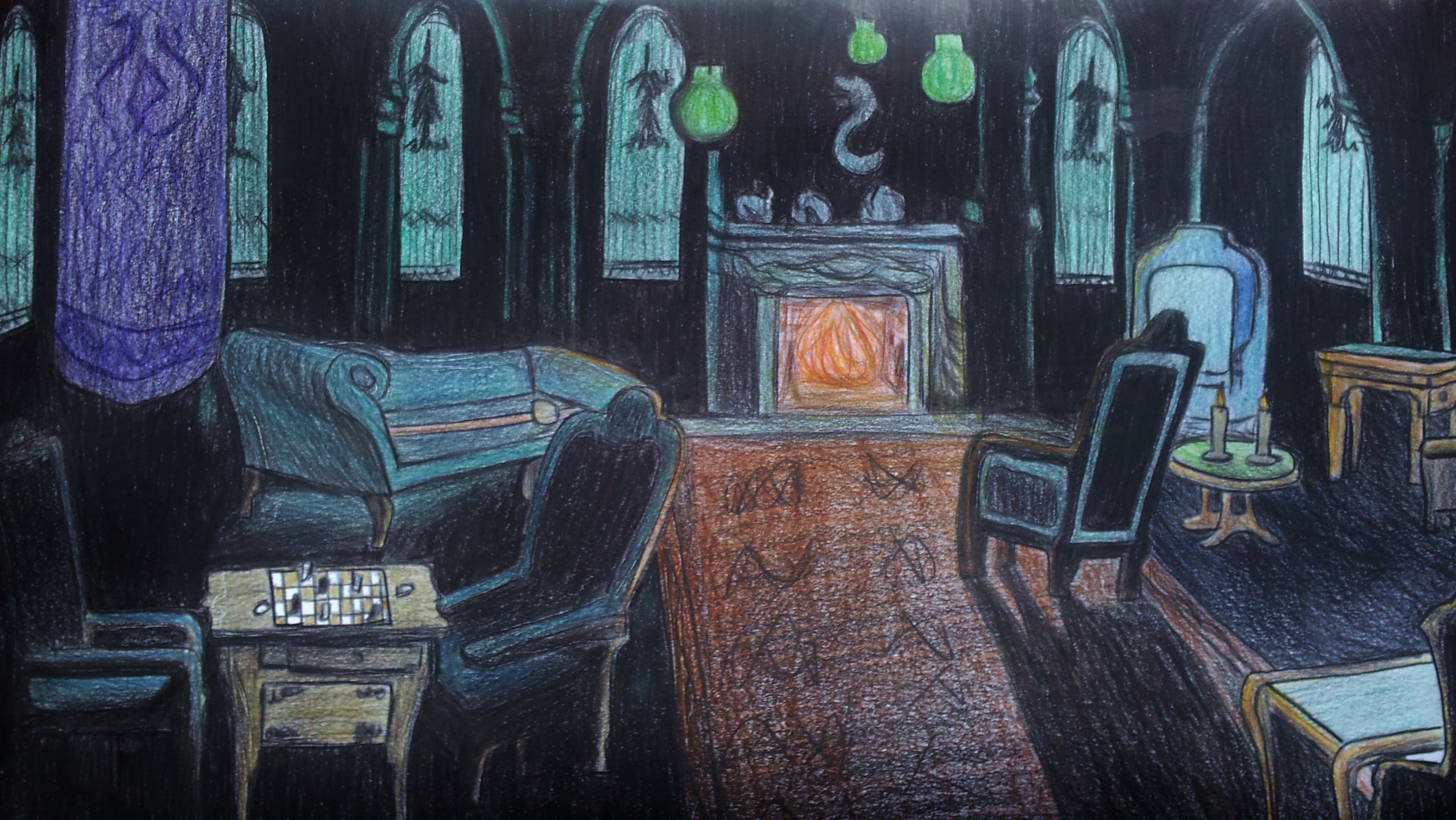 Slytherin Common Room By Cladylove On Deviantart