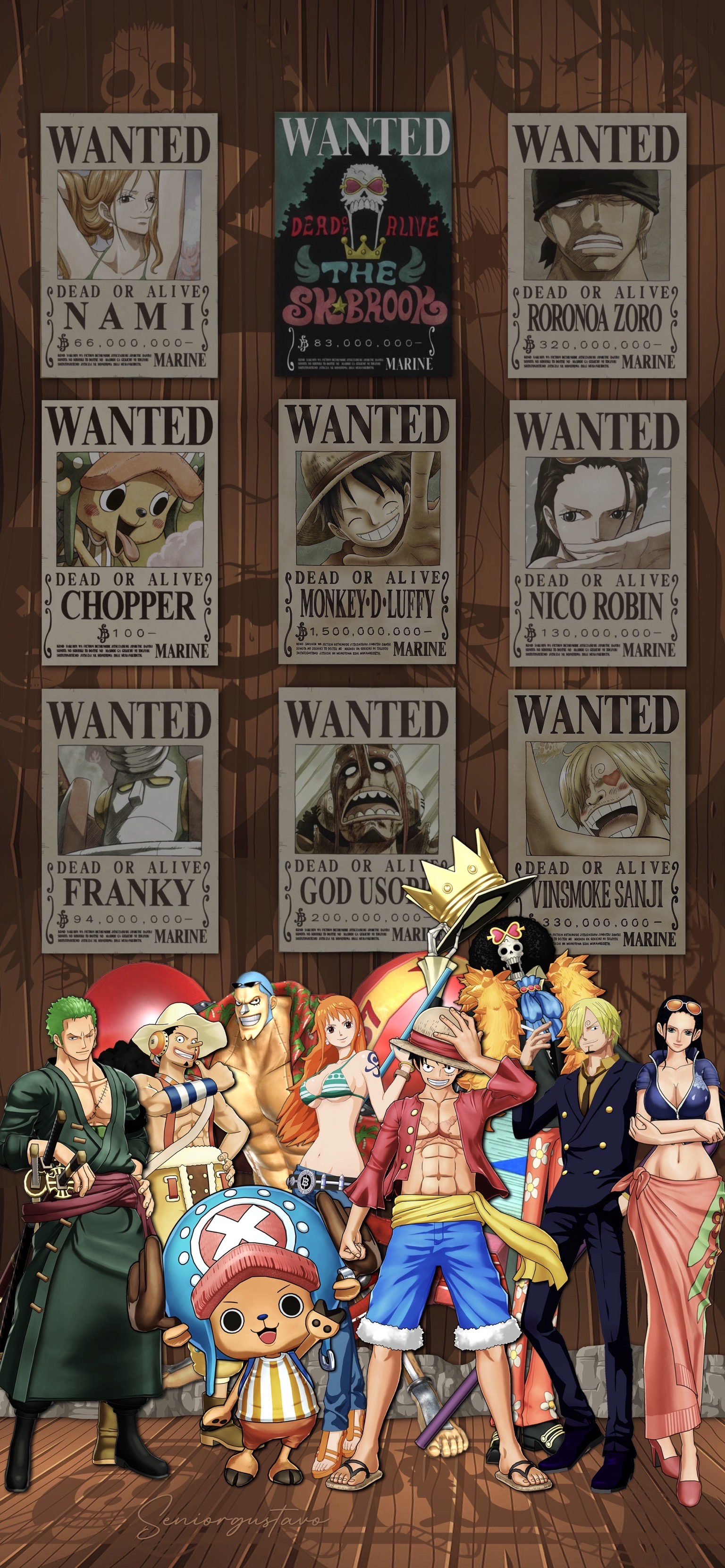 one piece straw hat crew wallpaper