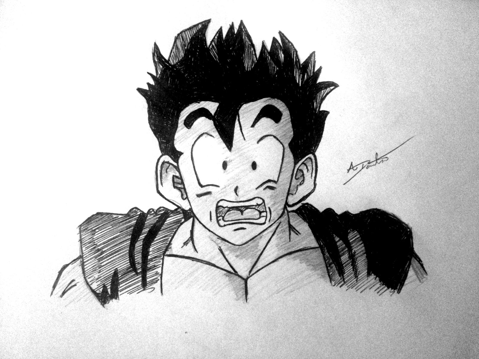 Gohan Writing Gohan Portrait by AileenDenton on DeviantArt