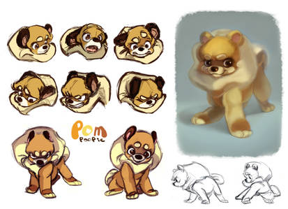 Pomeranian Character Design Pg1