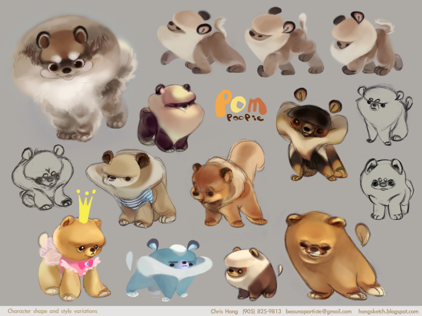 Pomeranian Character Design pg3